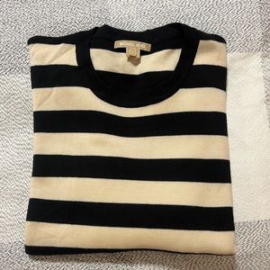 Michael Kors, Cashmere Black & White Crewneck Sweater, Large
